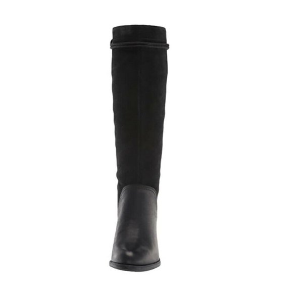 Timberland Women's Tall Slouch Leather Knee High BlackBootsA1Z4TALL SIZES